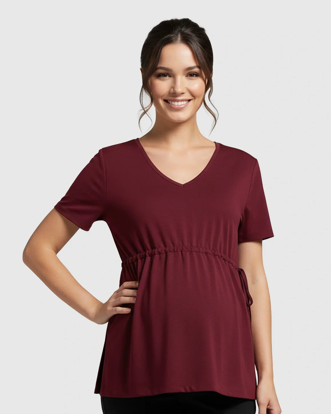 Bump Society – The Comfort Collection: Elastic-Waist Babydoll Maternity Top