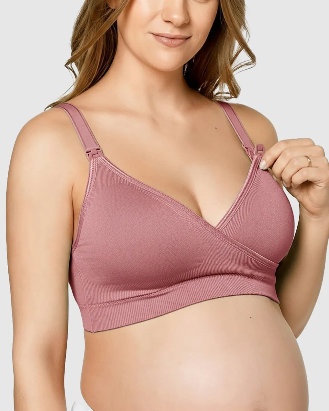 Bump Society – The Nursing Collection: Seamless Front-Open Soft Stretch Nursing Bra
