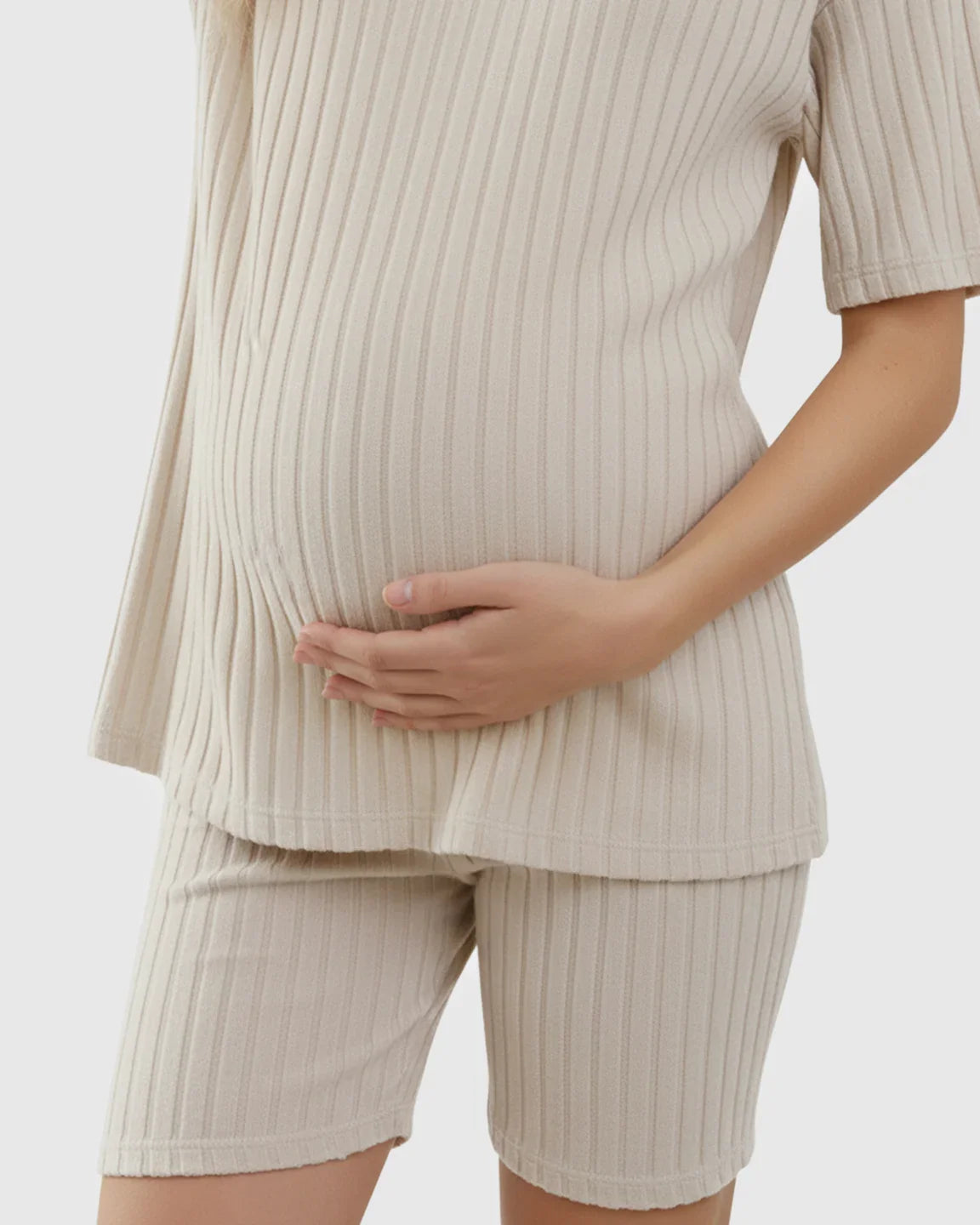 Bump Society – The Comfort Collection: Ribbed Soft Knit Relaxed Maternity Lounge Set