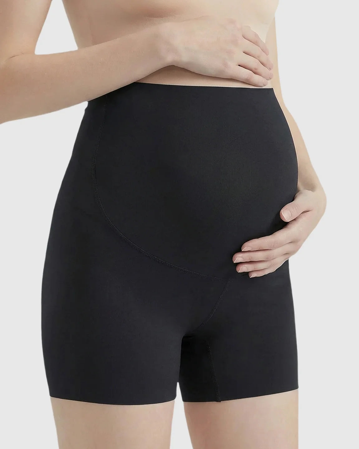 The Support Collection  High-Waist Belly Support Seamless Slim Fit Maternity Shorts