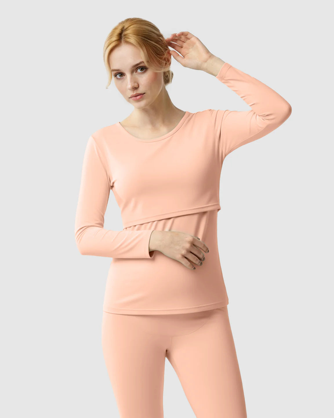 Bump Society – The Nursing Collection: Thick Cotton Nursing Maternity Pajama Set