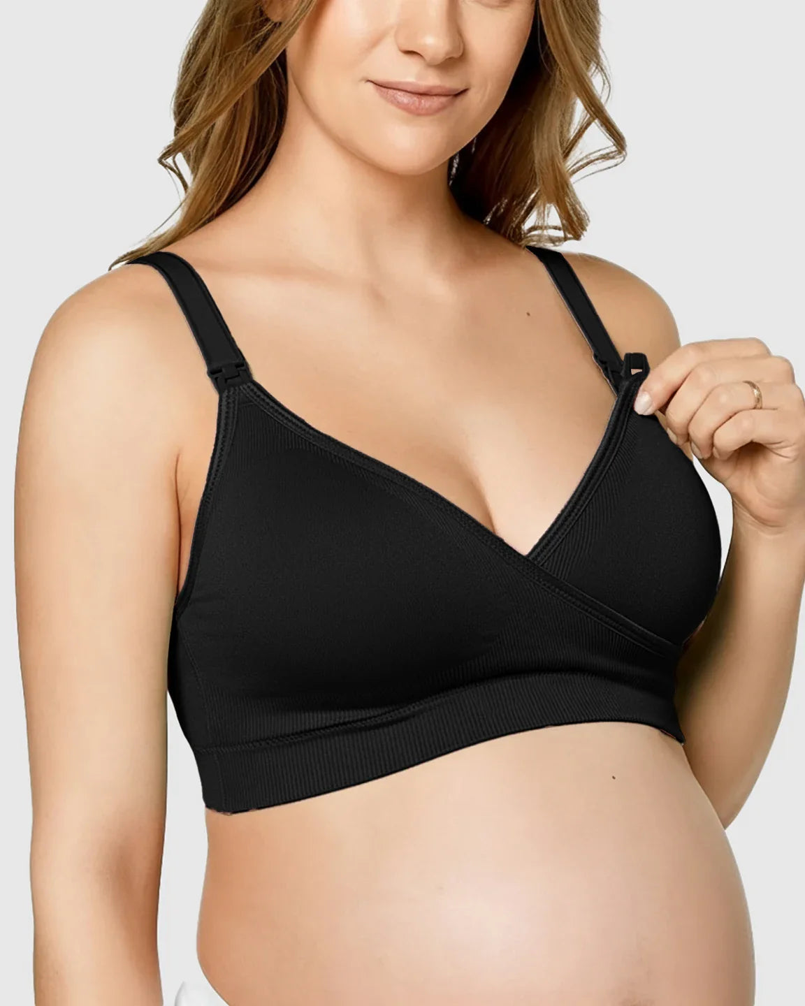 Bump Society – The Nursing Collection: Seamless Front-Open Soft Stretch Nursing Bra
