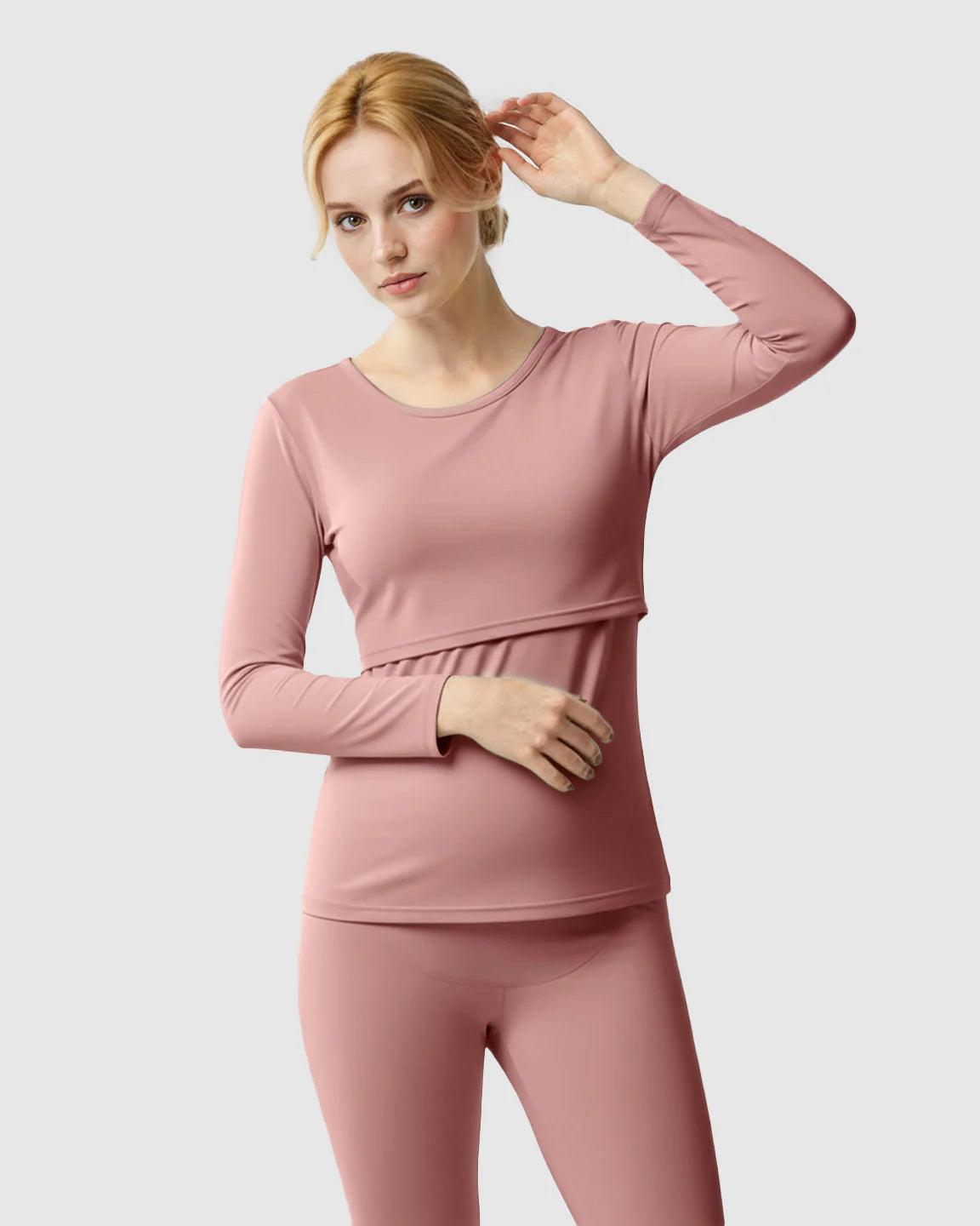 Bump Society – The Nursing Collection: Thick Cotton Nursing Maternity Pajama Set
