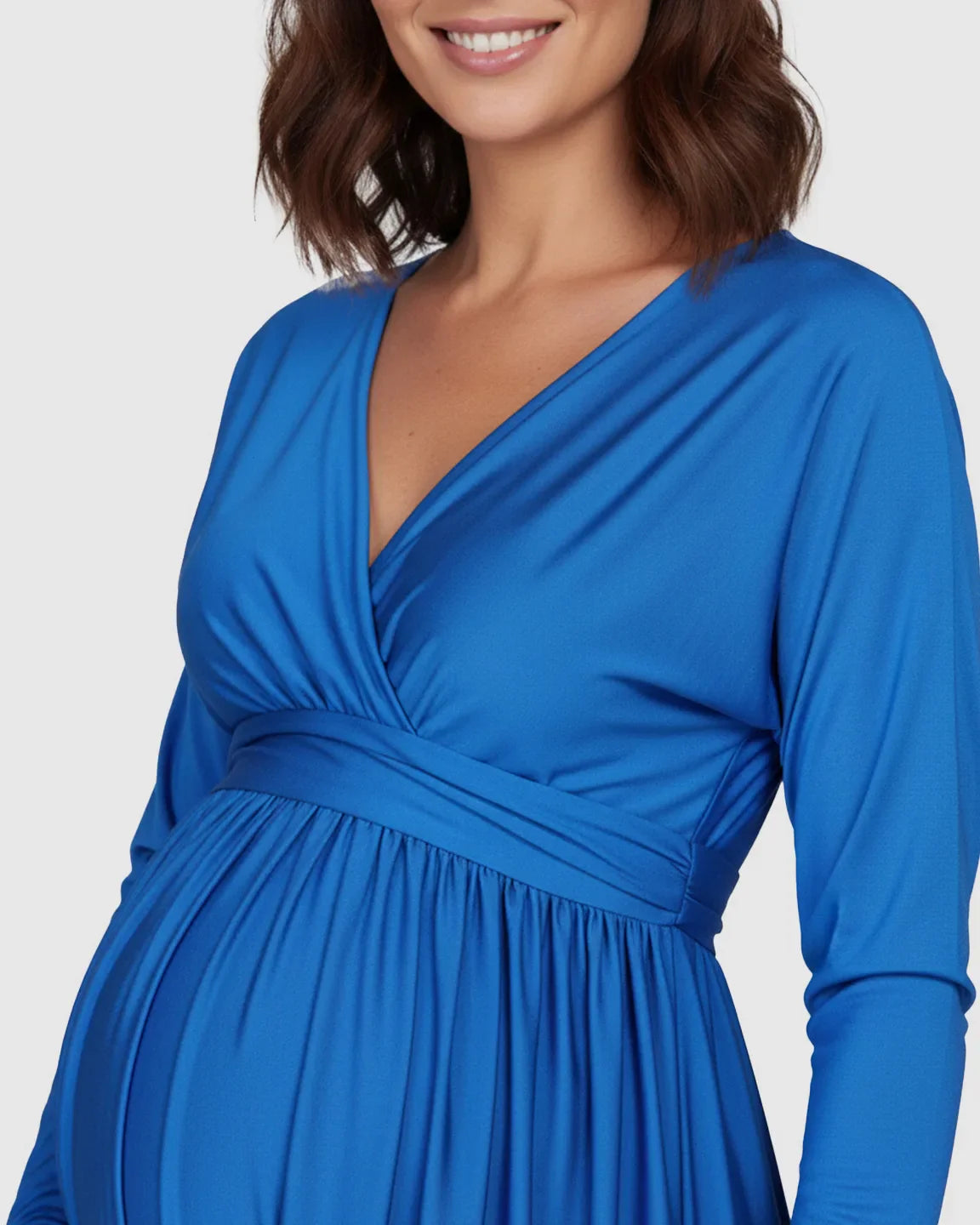 Bump Society – The Comfort Collection: Empire Waist Elegant Maternity Maxi Dress
