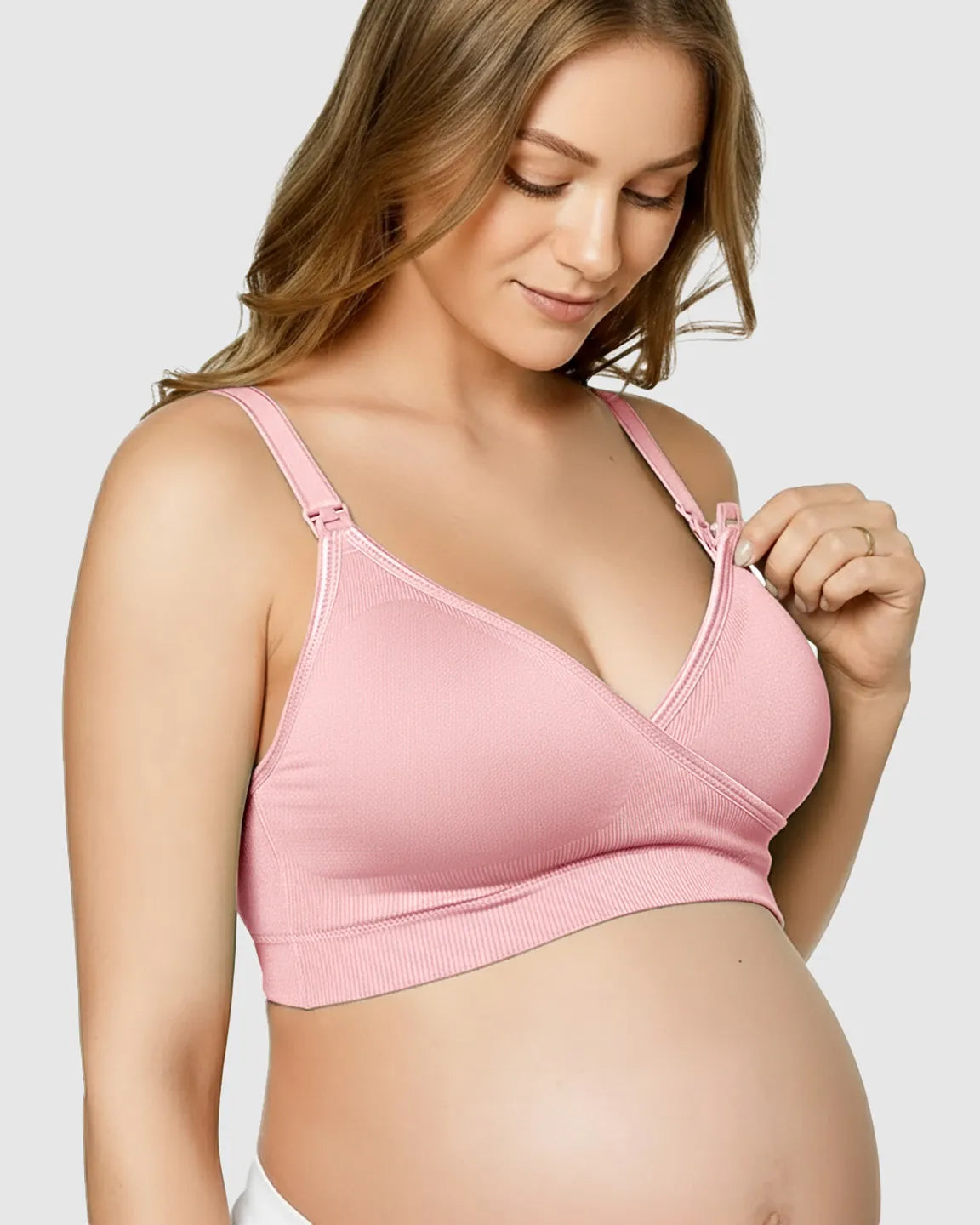 Bump Society – The Nursing Collection: Seamless Front-Open Soft Stretch Nursing Bra