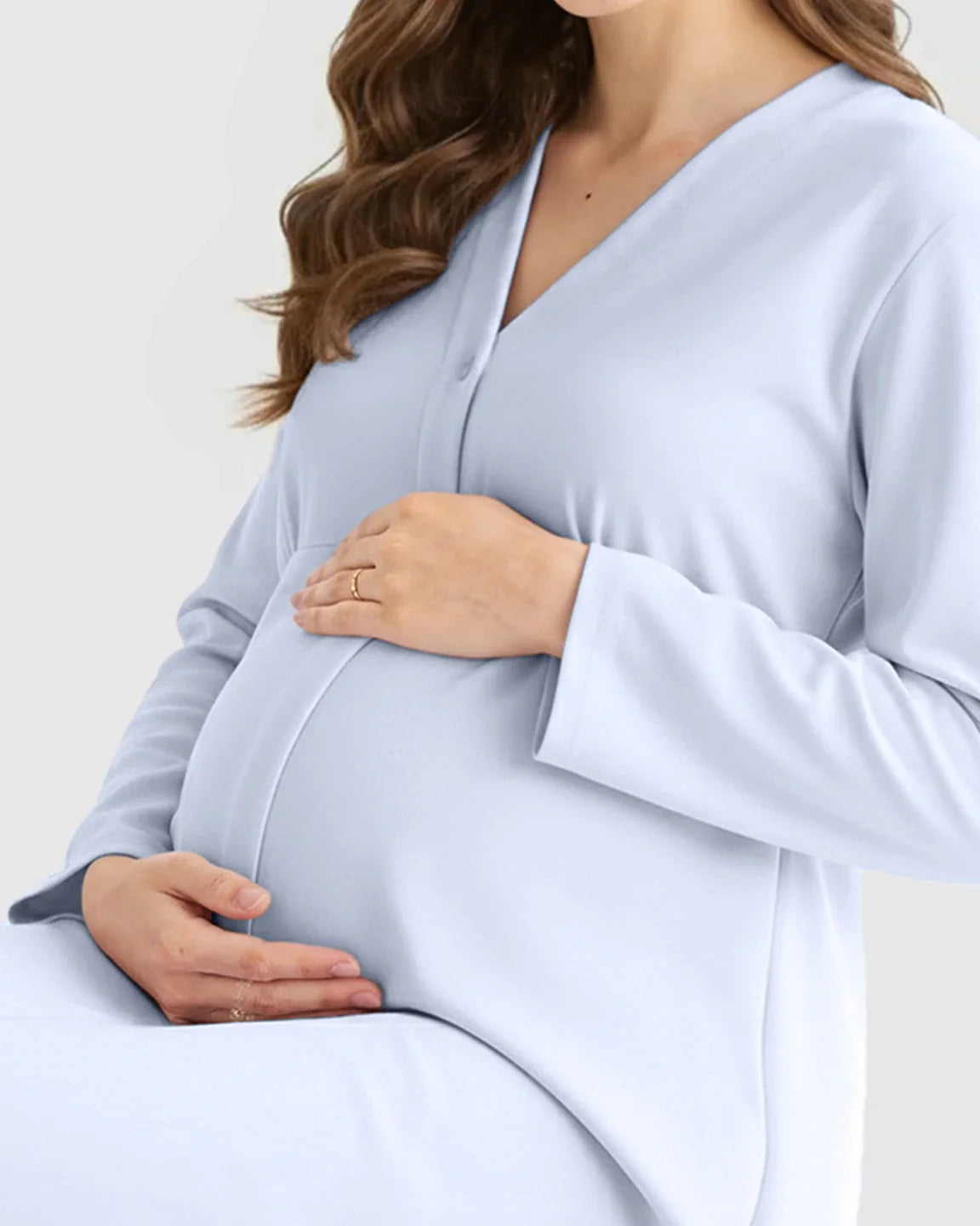 Bump Society – The Nursing Collection: Button Front Babydoll Nursing Dress