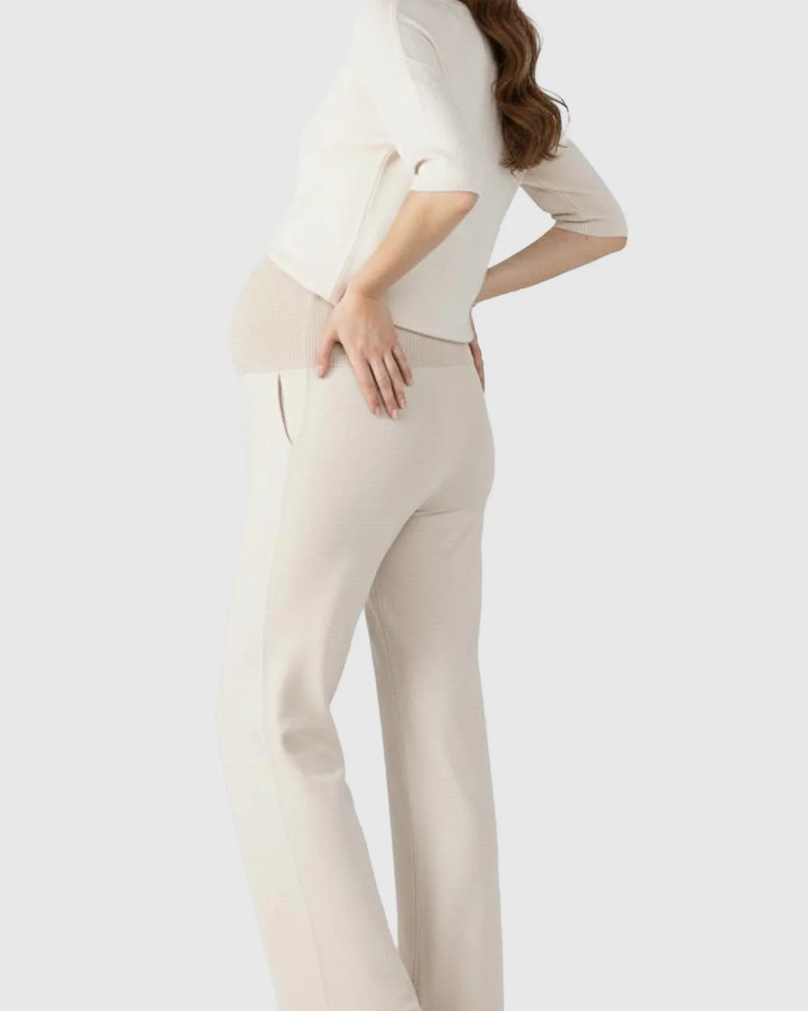 The Comfort Collection: Over The Belly Wide Leg Maternity Trouser