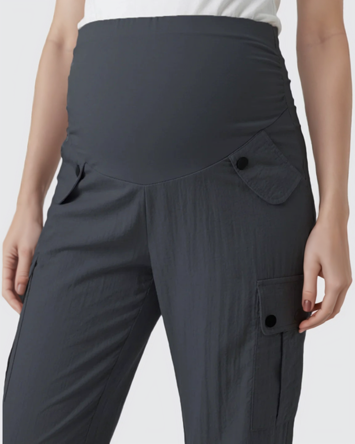 Bump Society – The Comfort Collection: Cooling Wide-Leg Cargo Maternity Pants