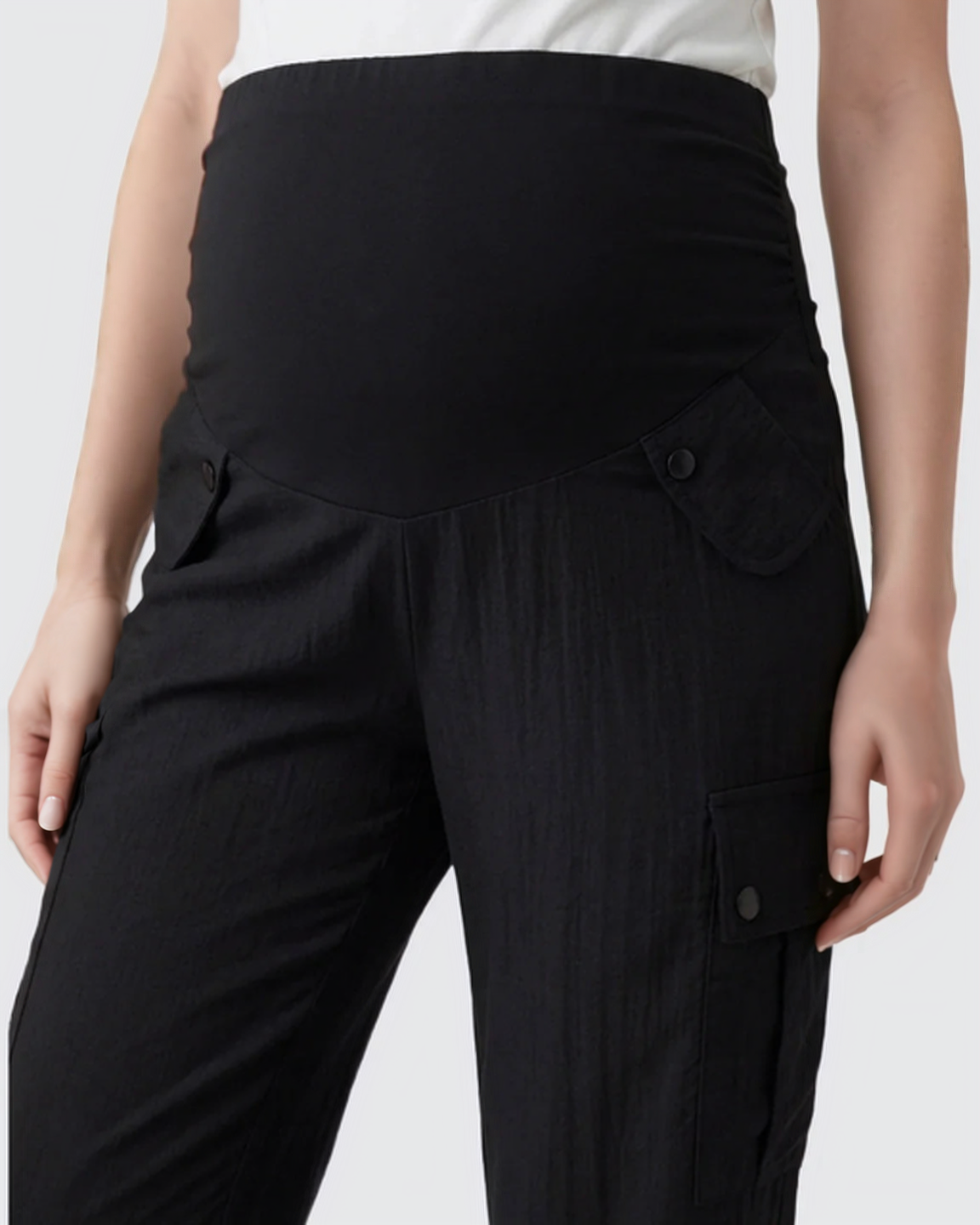 Bump Society – The Comfort Collection: Cooling Wide-Leg Cargo Maternity Pants