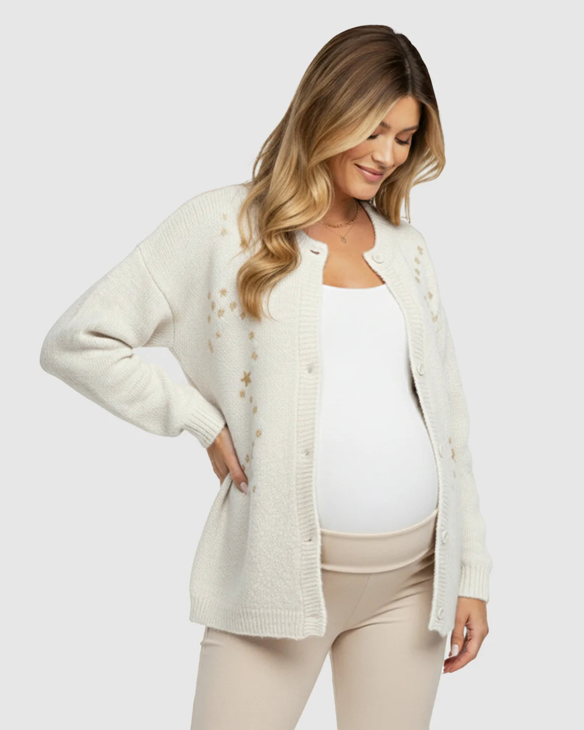 Bump Society – The Comfort Collection: Soft Knit Single Breasted Maternity Top