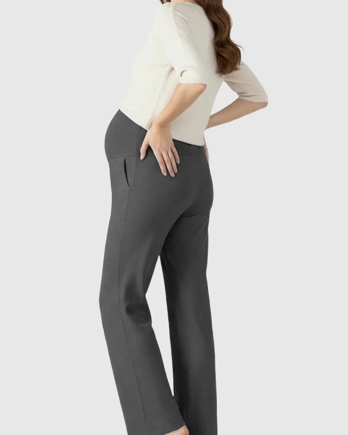 The Comfort Collection: Over The Belly Wide Leg Maternity Trouser