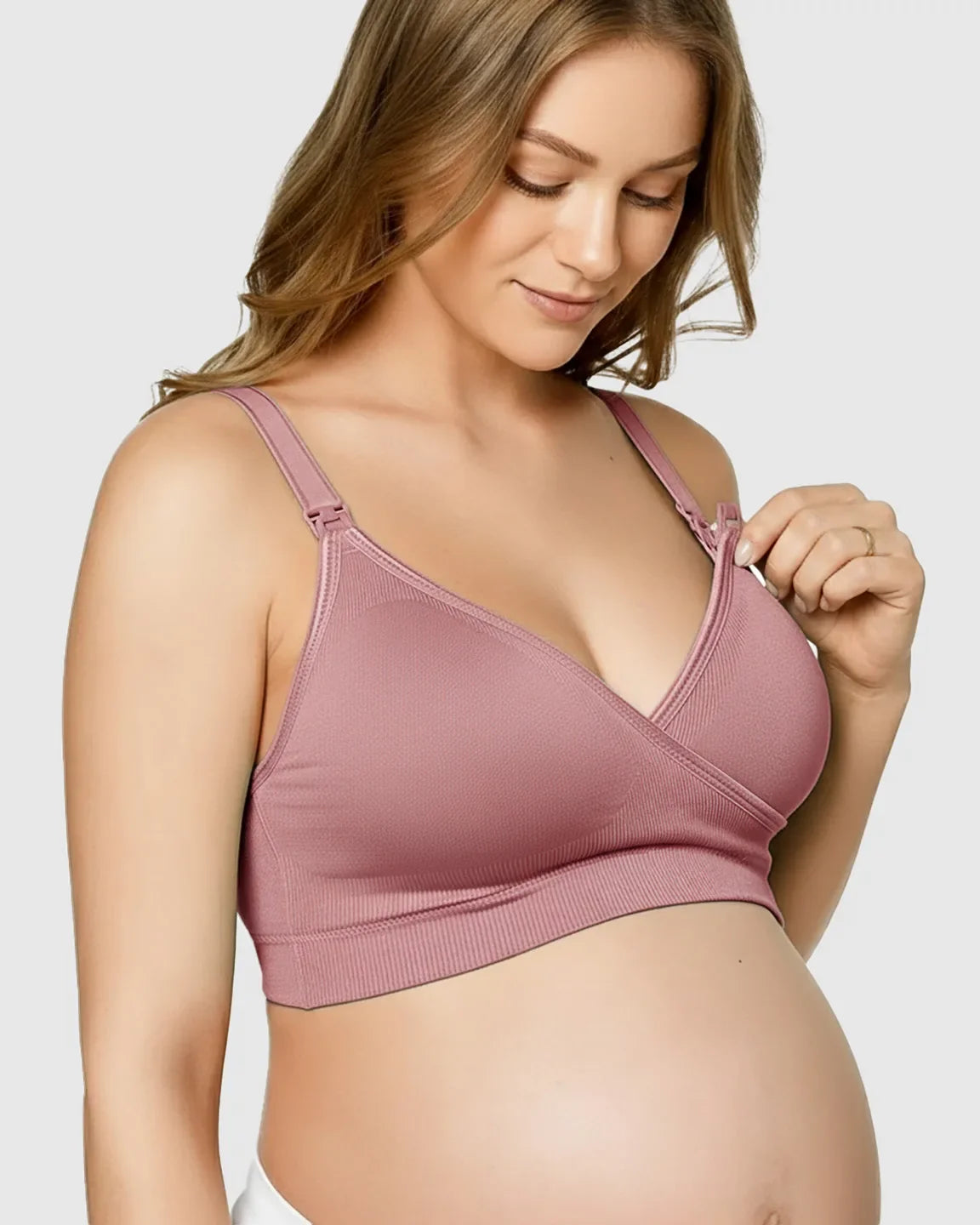 Bump Society – The Nursing Collection: Seamless Front-Open Soft Stretch Nursing Bra