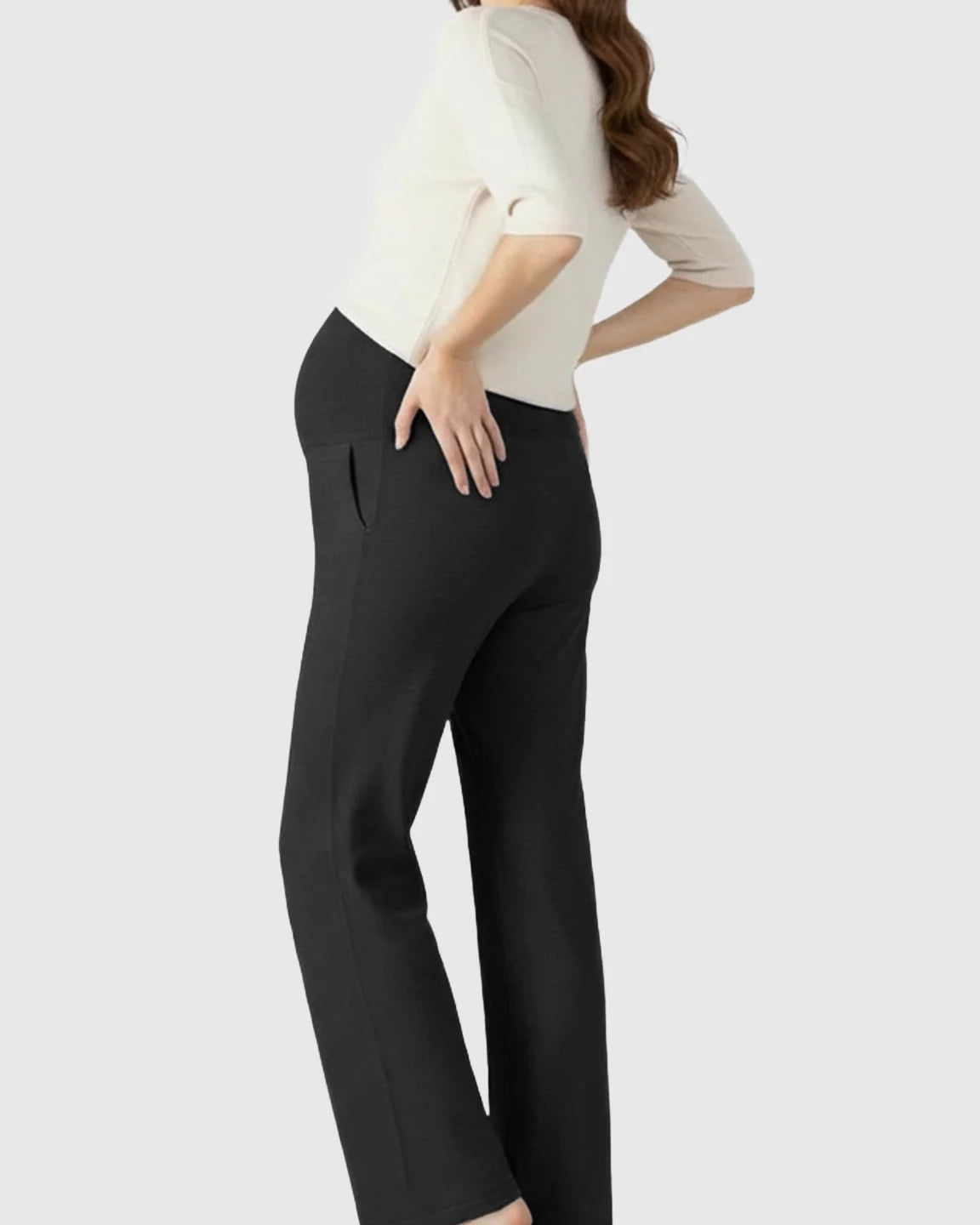 The Comfort Collection: Over The Belly Wide Leg Maternity Trouser