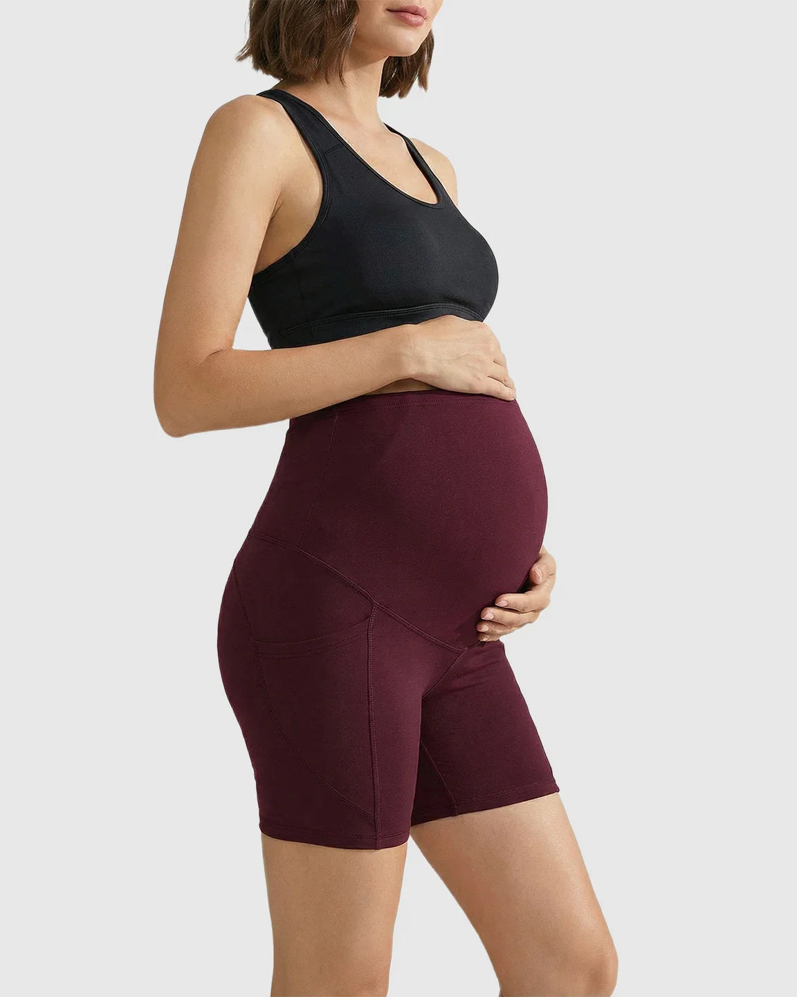 The Support Collection  High-Waist Supportive Maternity Shorts
