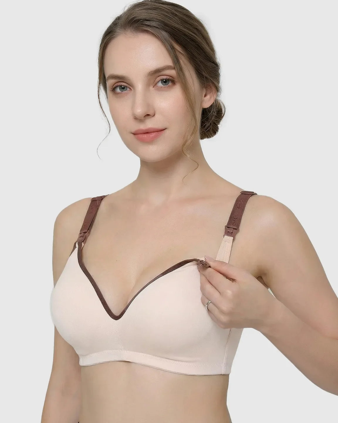Bump Society – The Nursing Collection: Front-Open Cotton Nursing Bra