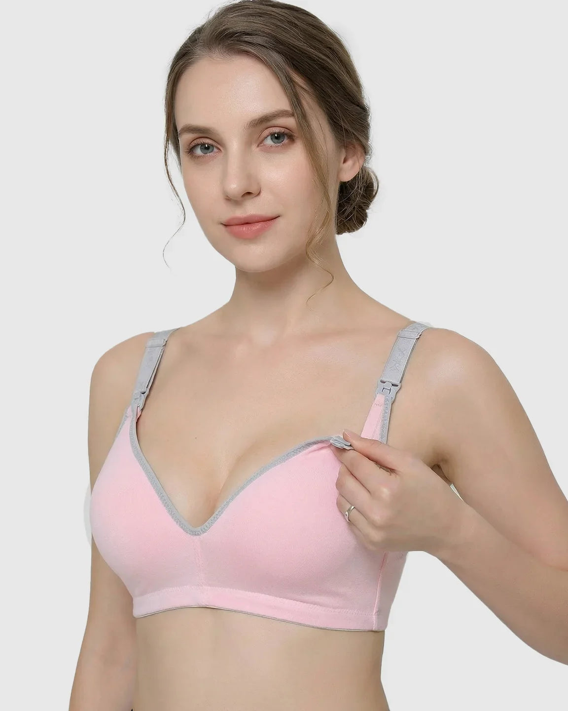 Bump Society – The Nursing Collection: Front-Open Cotton Nursing Bra