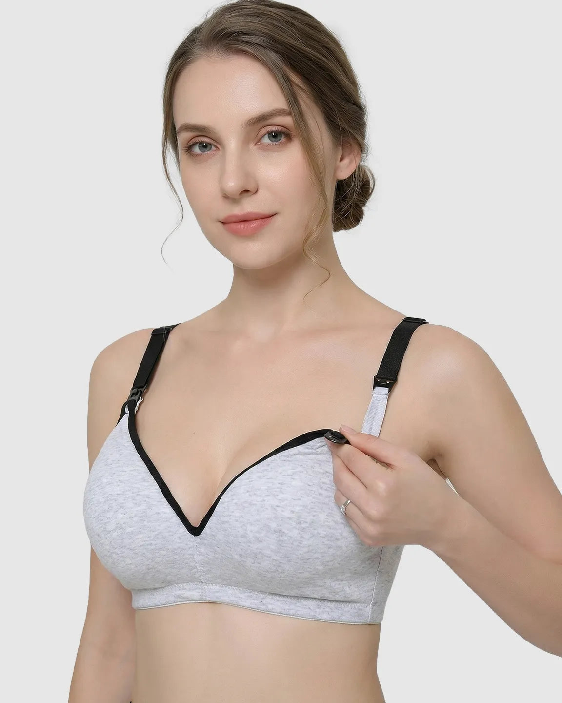 Bump Society – The Nursing Collection: Front-Open Cotton Nursing Bra