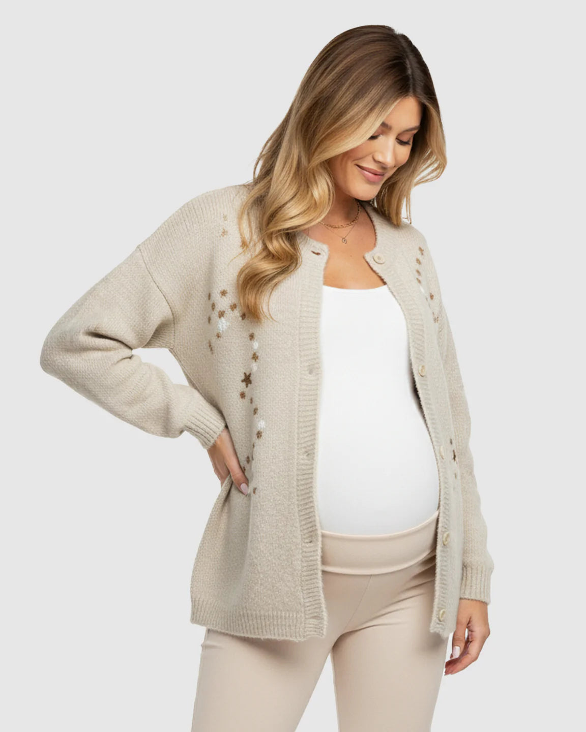 Bump Society – The Comfort Collection: Soft Knit Single Breasted Maternity Top