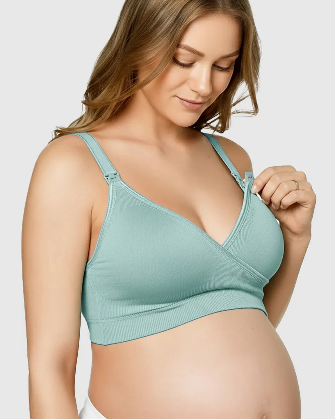 Bump Society – The Nursing Collection: Seamless Front-Open Soft Stretch Nursing Bra