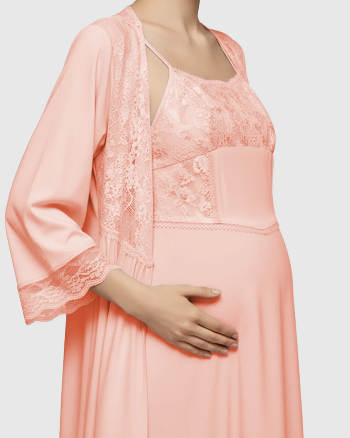 Bump Society – The Comfort Collection: Elegant Lace Loose Fit Maternity Loungewear Set