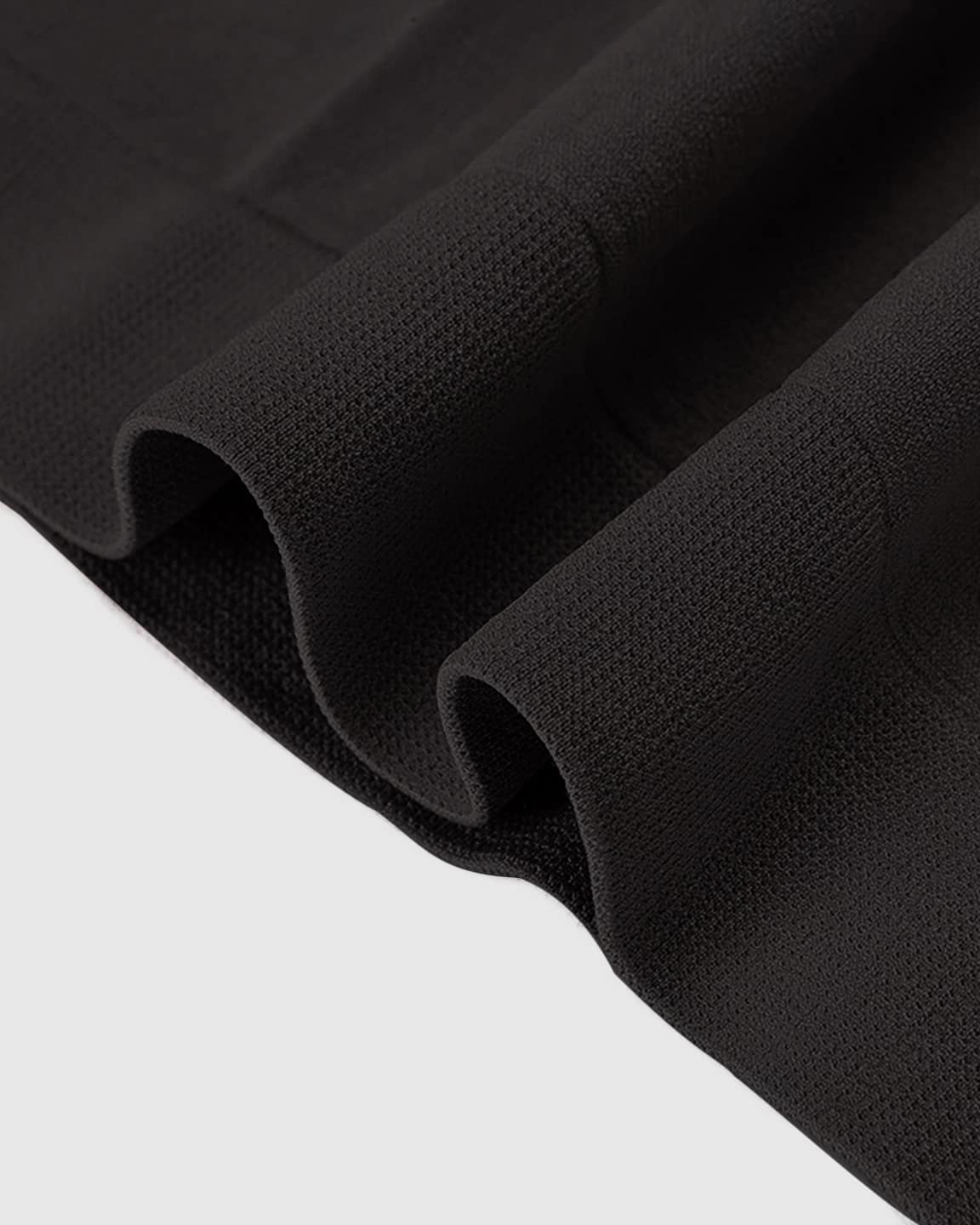Black seamless high-waist maternity panties, showcasing soft, stretchy, breathable fabric texture.