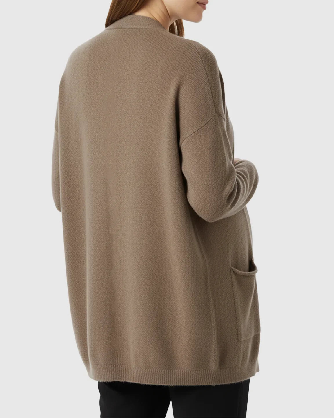 Bump Society – The Comfort Collection: Cozy Wool Blend Long Knit Maternity Cardigan