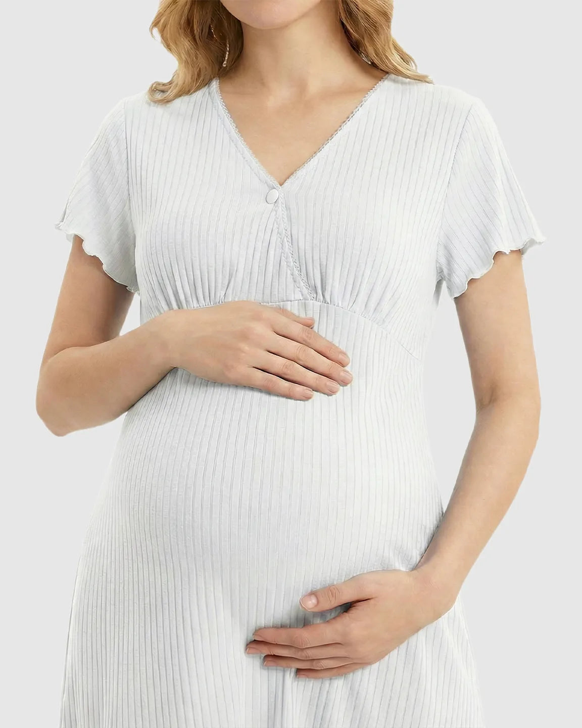 Bump Society – The Nursing Collection: Hidden Nursing Access K-Fashion Maternity Lounge Dress