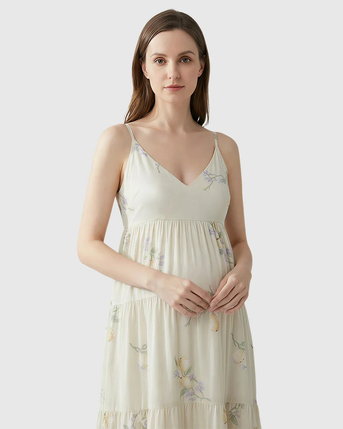 Bump Society – The Comfort Collection: Floral Print Empire Waist Maternity Nightdress
