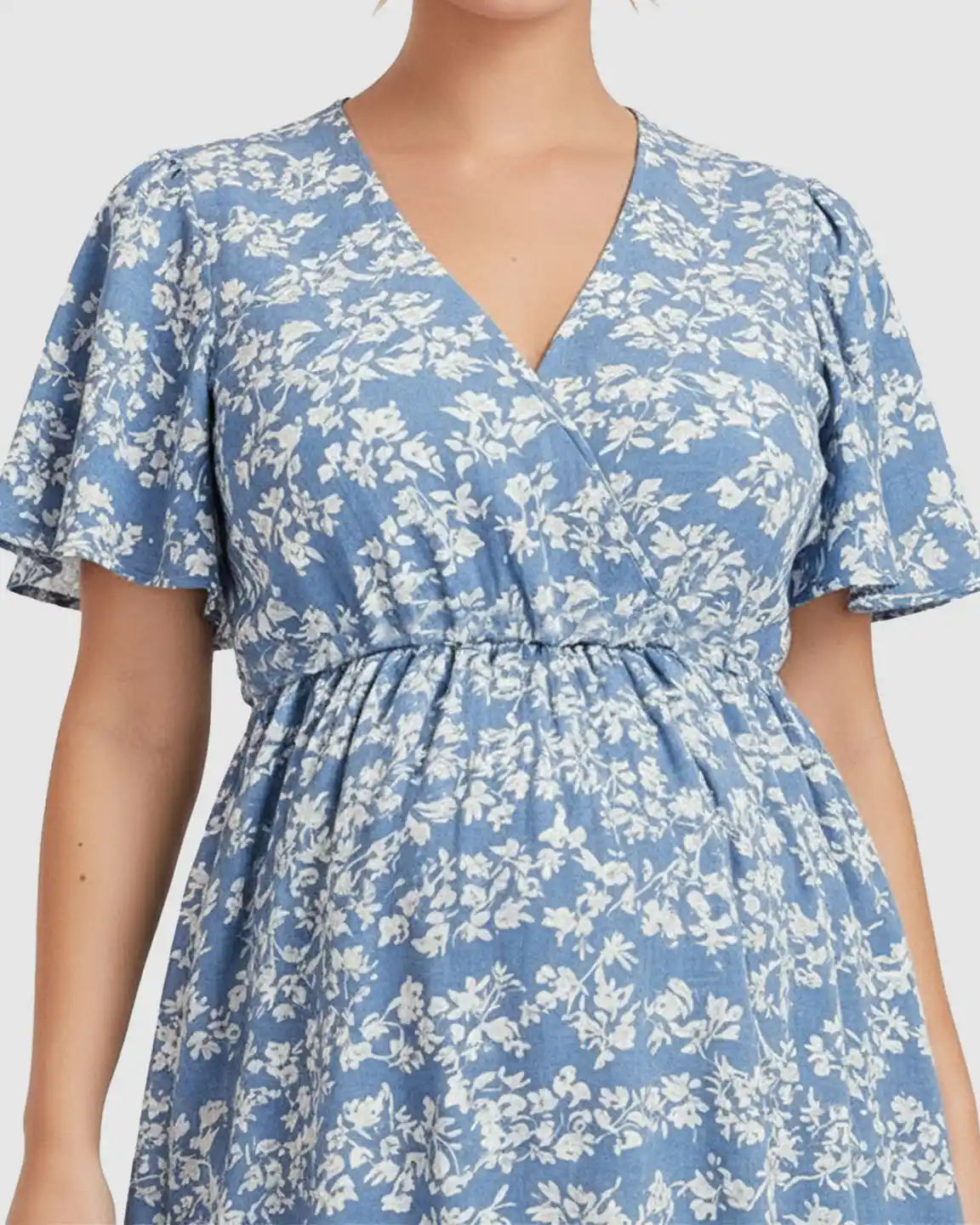 Bump Society – The Comfort Collection: Cinched Waist Bohemian Maternity Maxi Dress