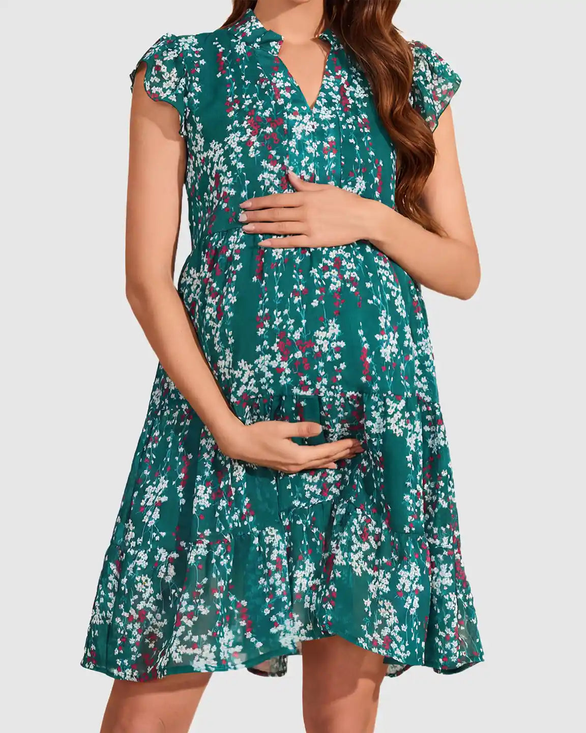Bump Society – The Comfort Collection: Floral Print A-line Maternity Dress
