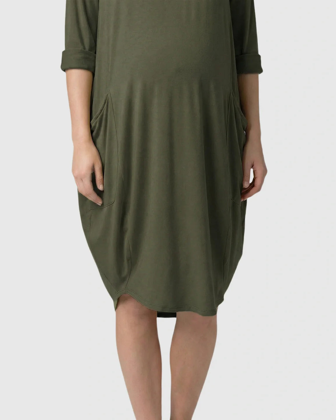 Bump Society – The Comfort Collection: Oversized Pocketed Maternity T Shirt Dress
