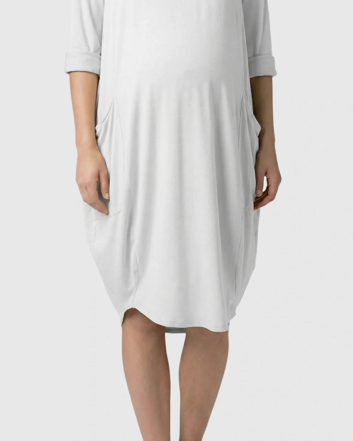 Bump Society – The Comfort Collection: Oversized Pocketed Maternity T Shirt Dress