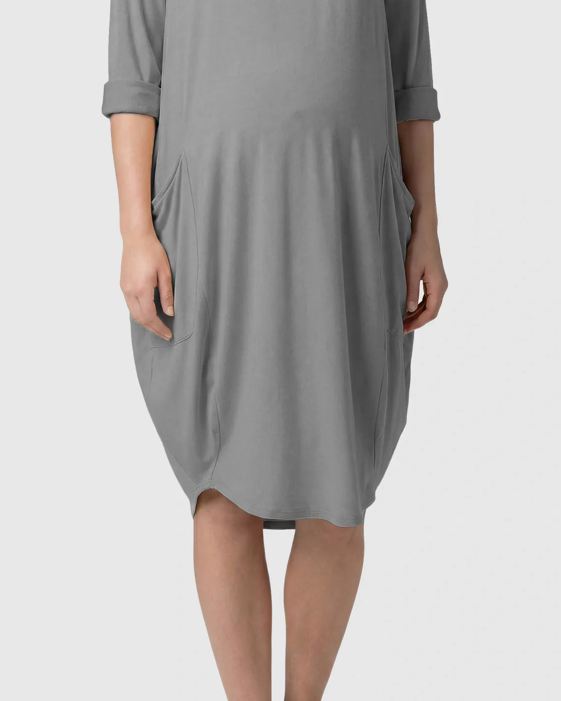 Bump Society – The Comfort Collection: Oversized Pocketed Maternity T Shirt Dress
