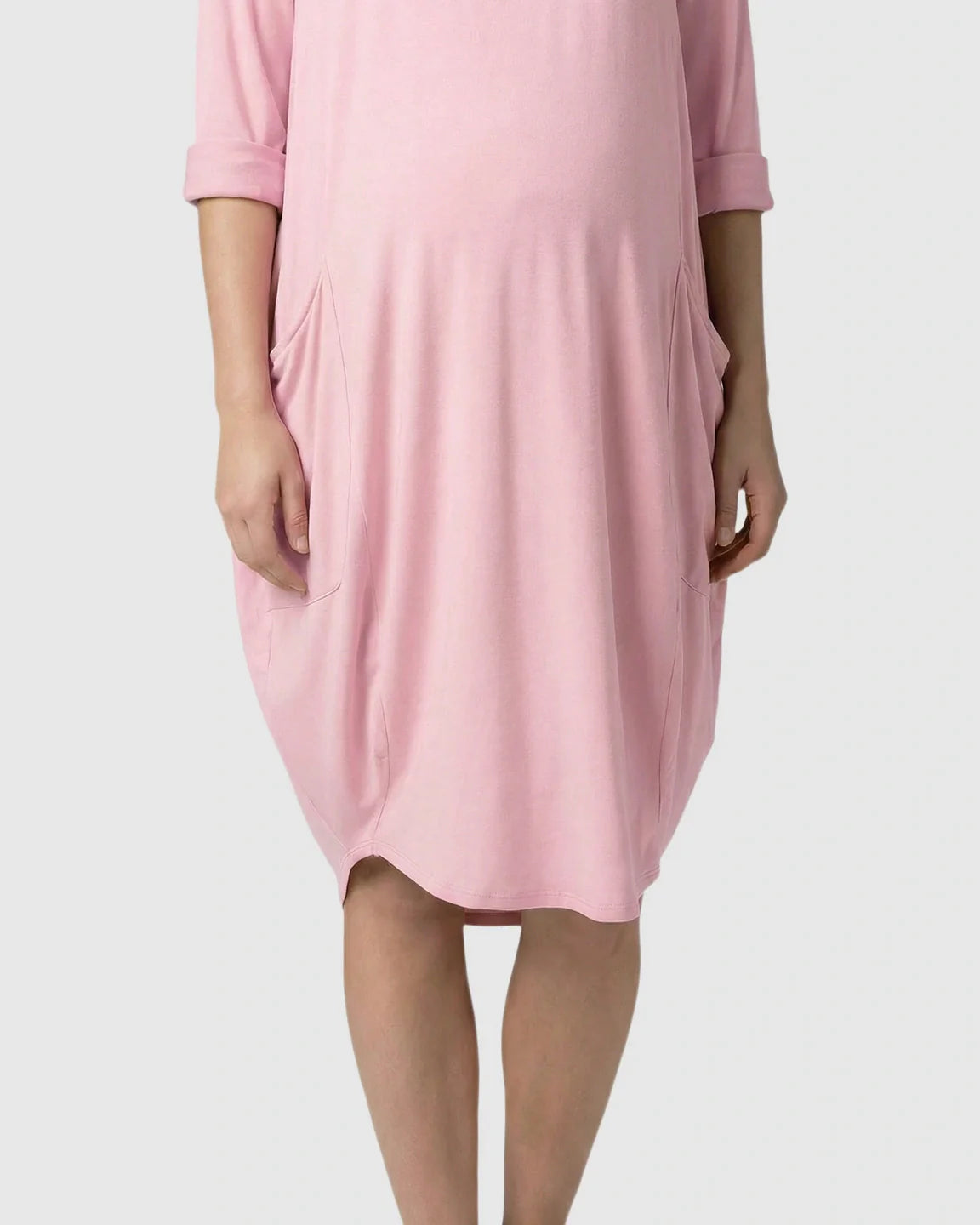 Bump Society – The Comfort Collection: Oversized Pocketed Maternity T Shirt Dress