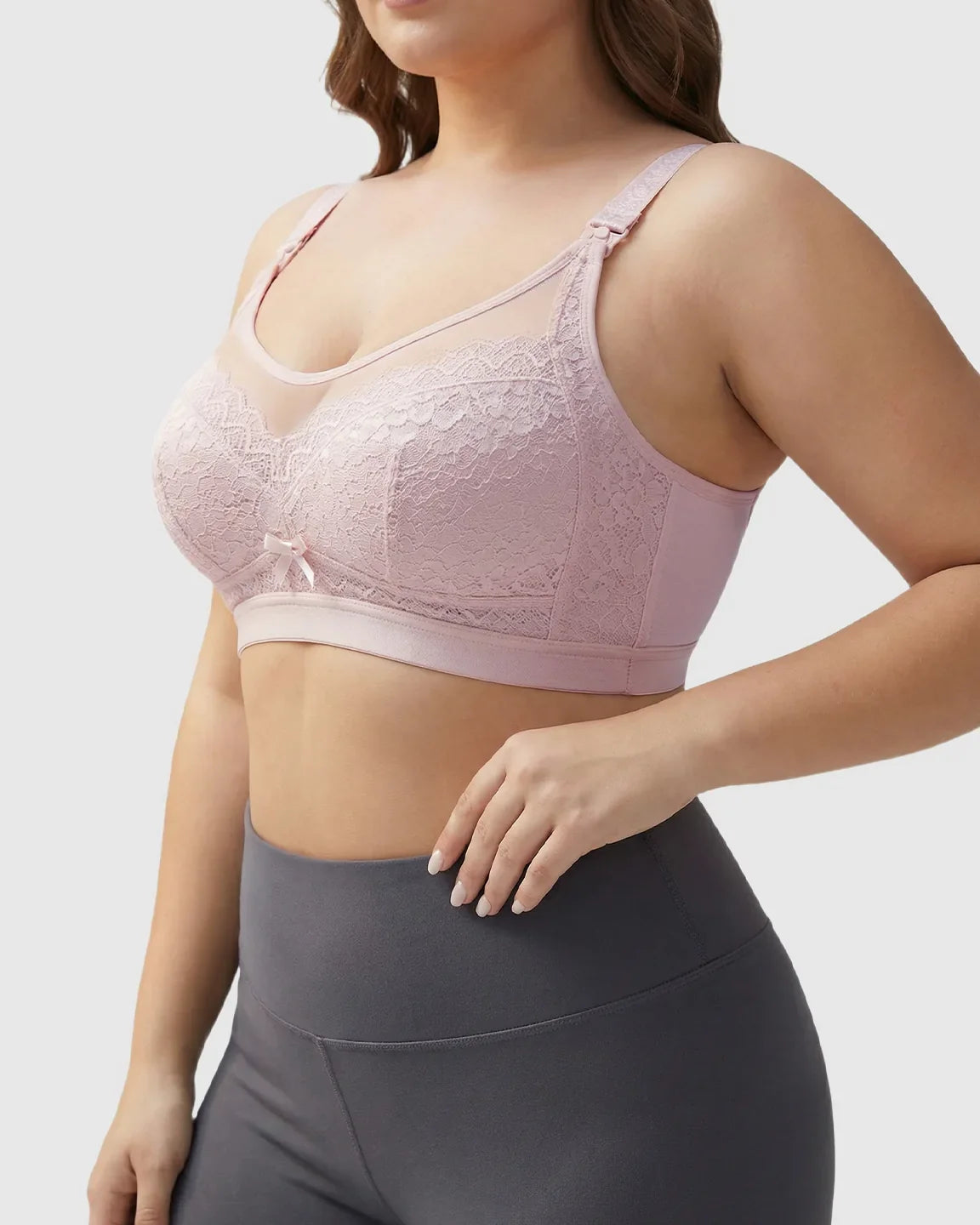 Bump Society – The Nursing Collection: Clip-Down Lace Nursing Bra