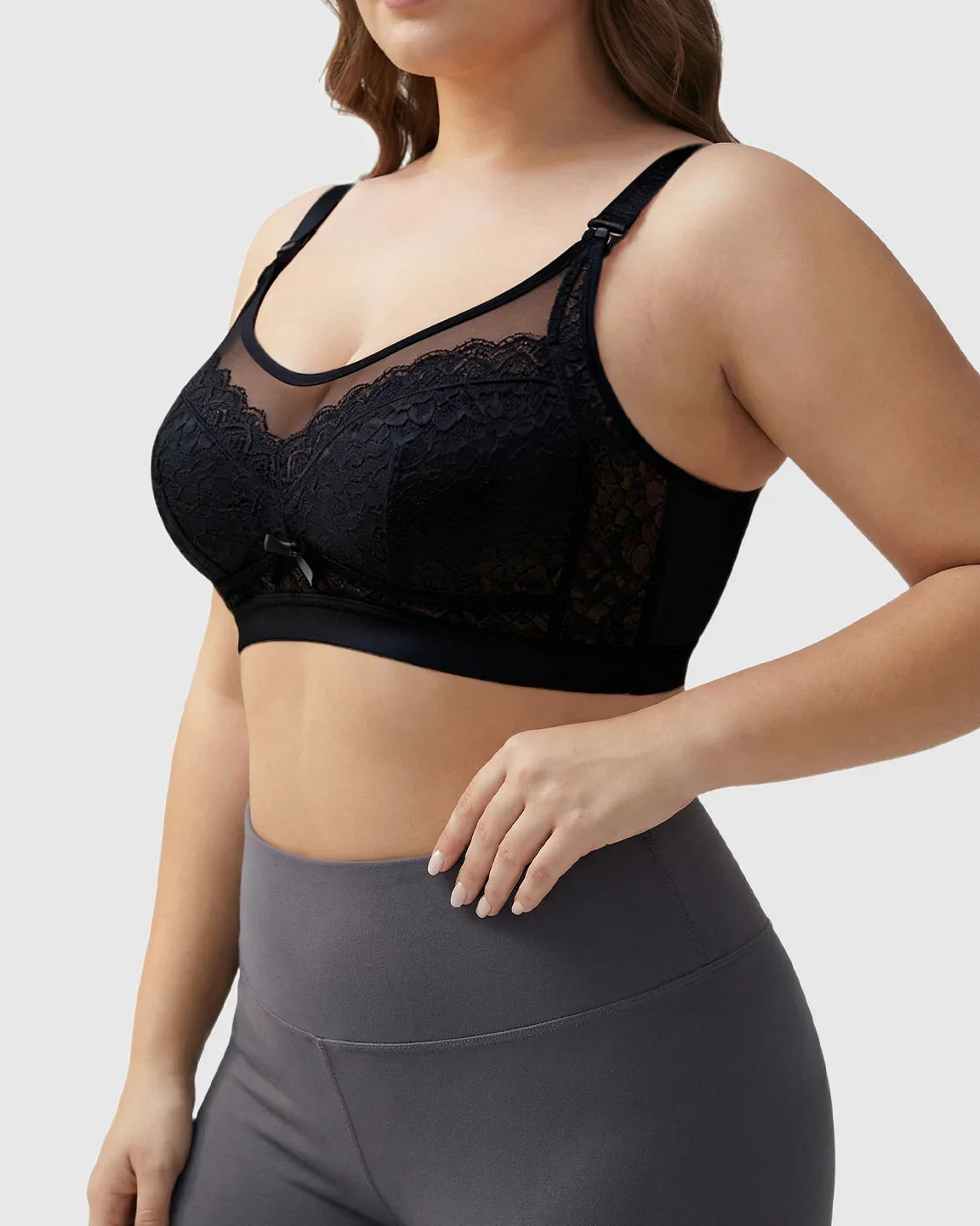 Bump Society – The Nursing Collection: Clip-Down Lace Nursing Bra