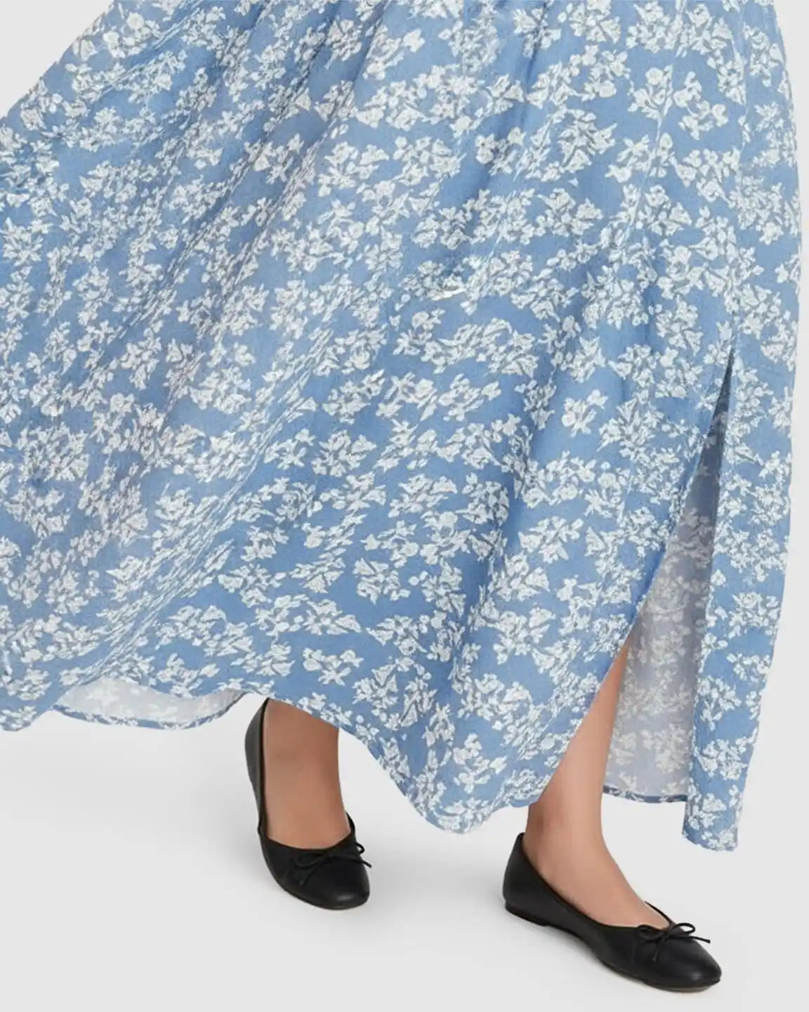 Bump Society – The Comfort Collection: Cinched Waist Bohemian Maternity Maxi Dress