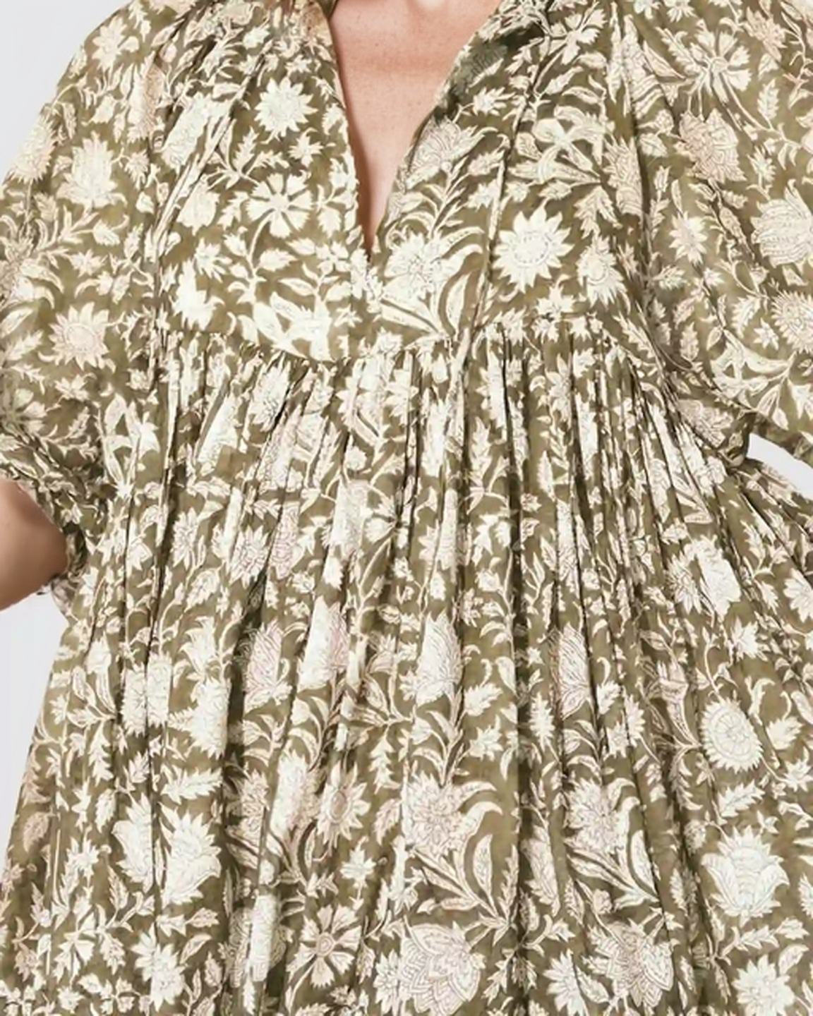Bump Society – The Comfort Collection: Flowy Cotton Boho Maternity Midi Dress