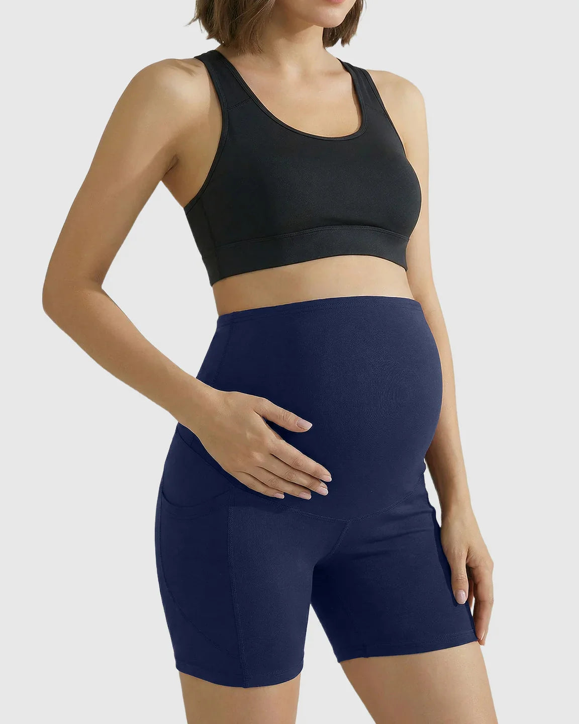 The Support Collection  High-Waist Supportive Maternity Shorts