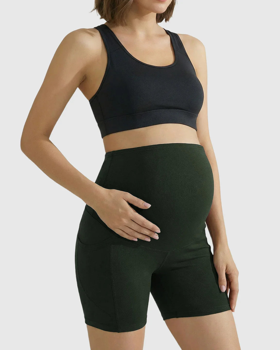 The Support Collection  High-Waist Supportive Maternity Shorts