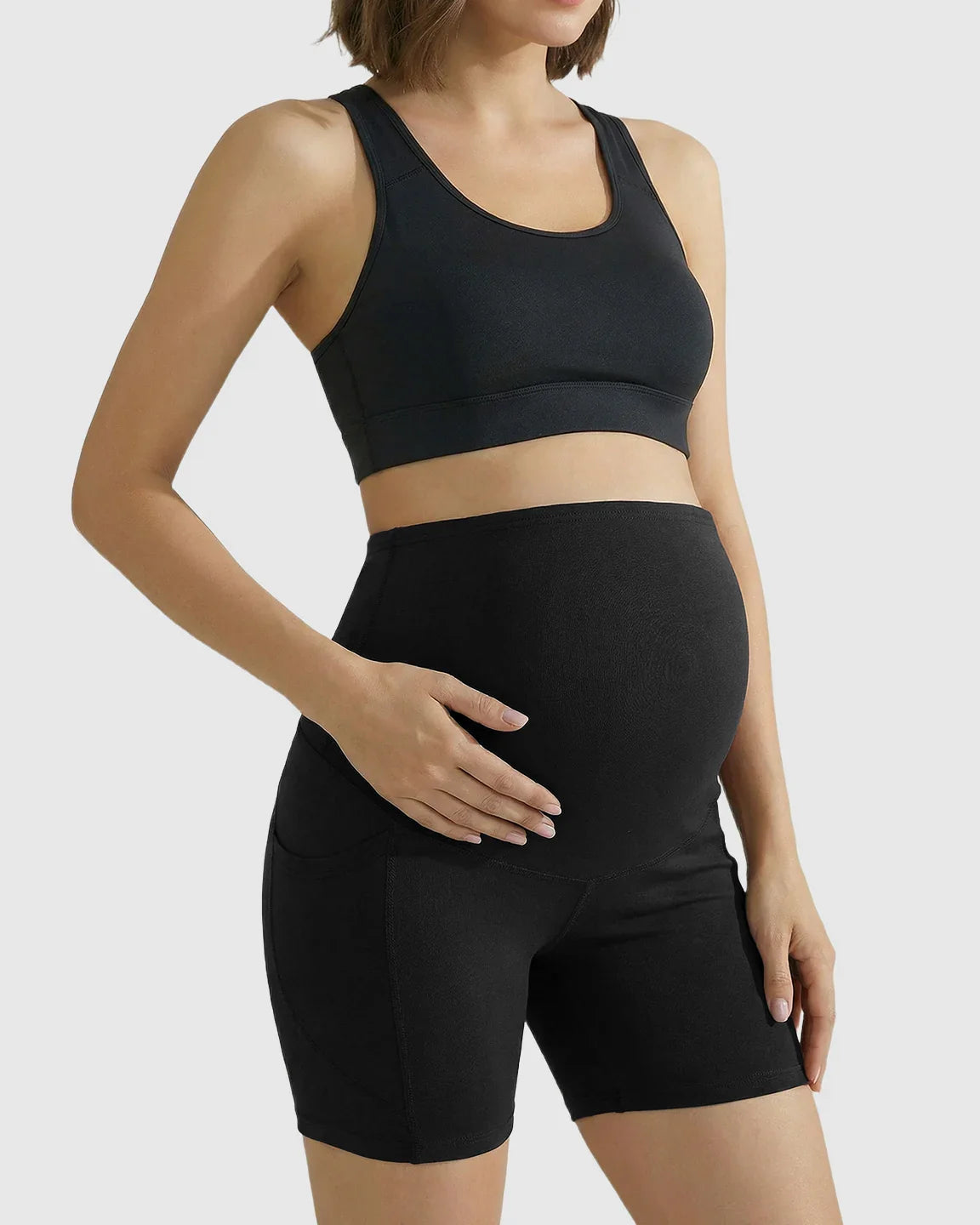 The Support Collection  High-Waist Supportive Maternity Shorts