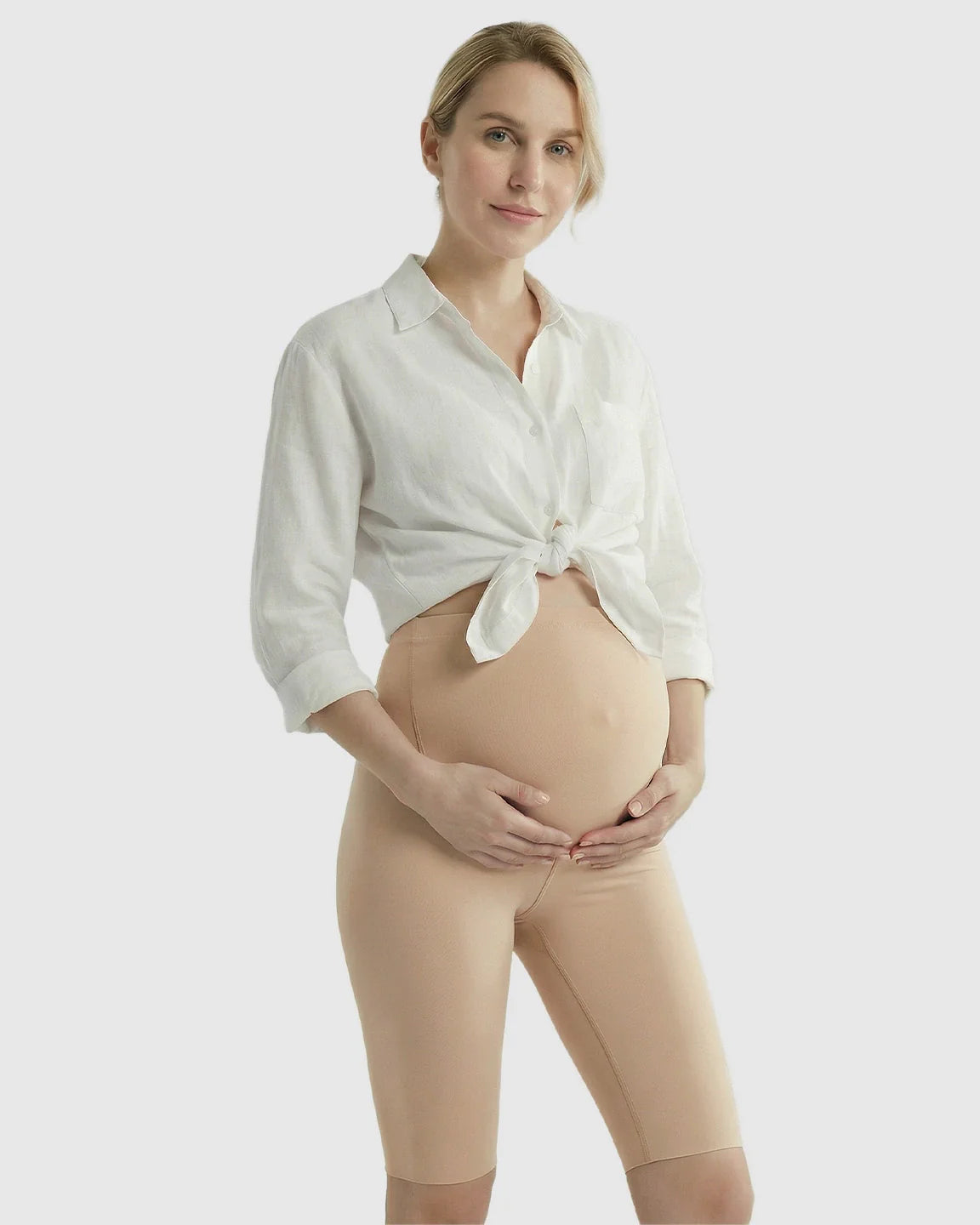 Bump Society – The Comfort Collection: High-Waist Sculpting Maternity Shorts