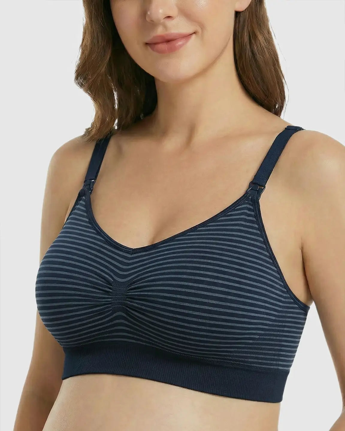 Bump Society – The Nursing Collection: Striped Seamless Maternity Nursing Bra