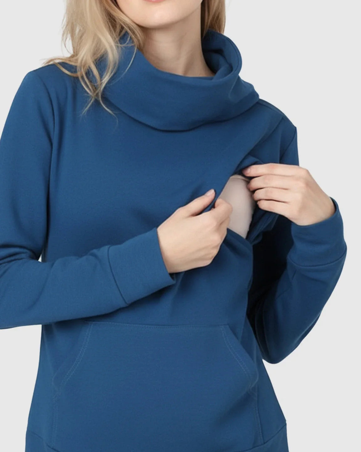 The Nursing Collection: High Cowl Neck Stylish Maternity Nursing Top