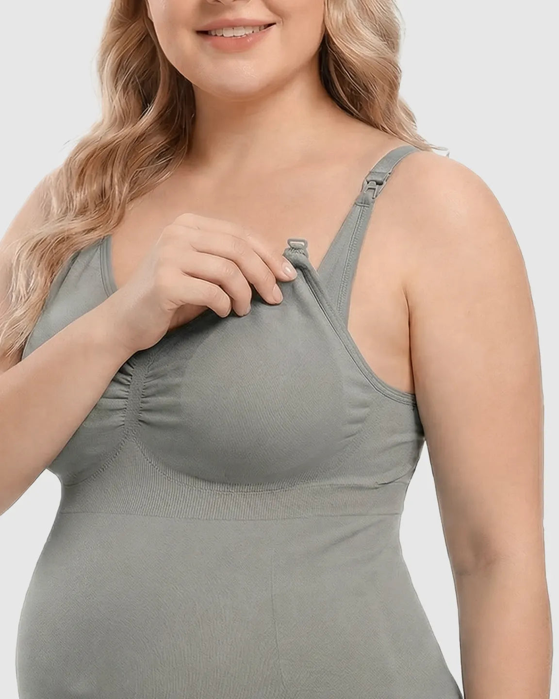 Bump Society – The Nursing Collection: Front-Opening Clasp Camisole-Style Maternity Nursing Top
