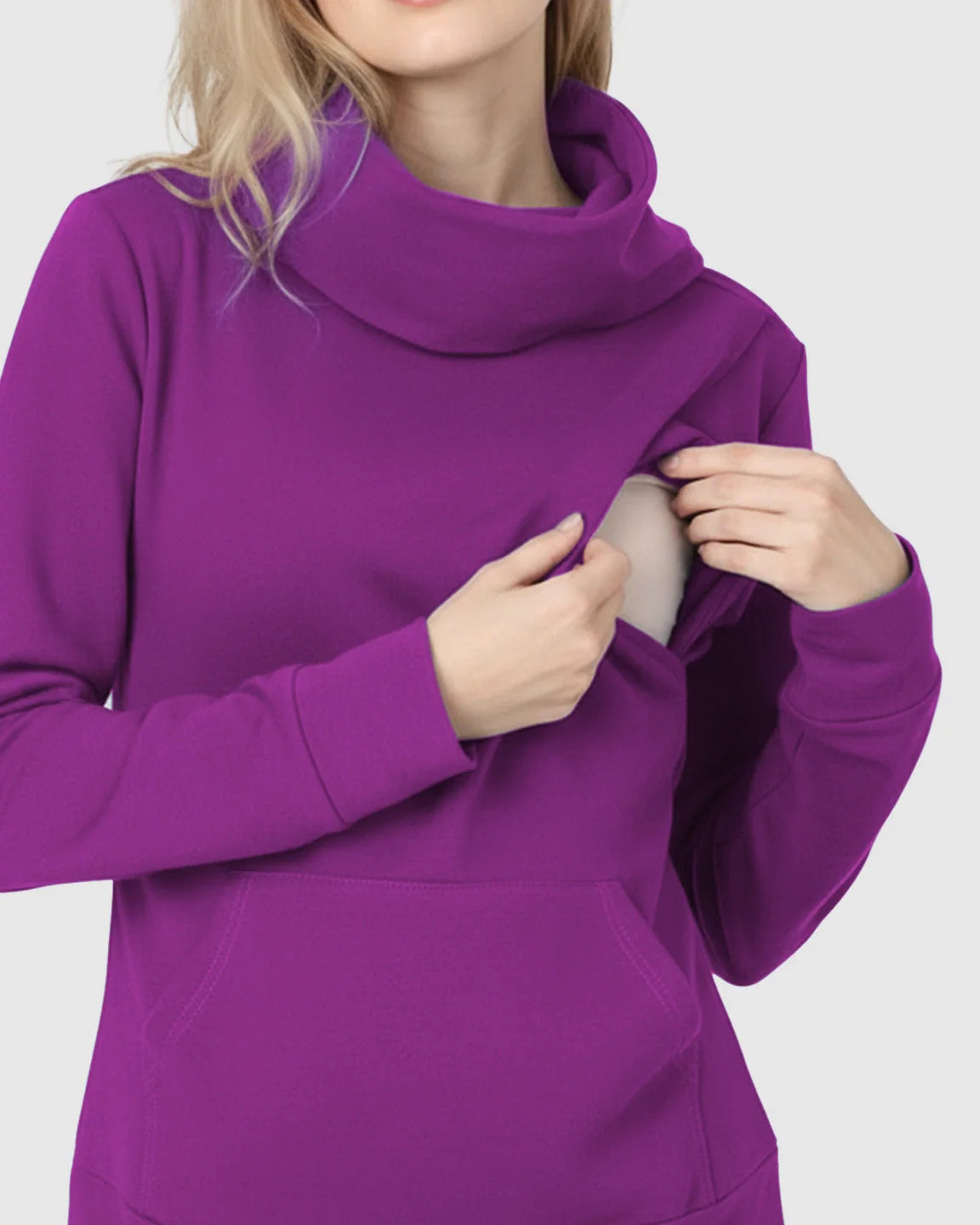 The Nursing Collection: High Cowl Neck Stylish Maternity Nursing Top