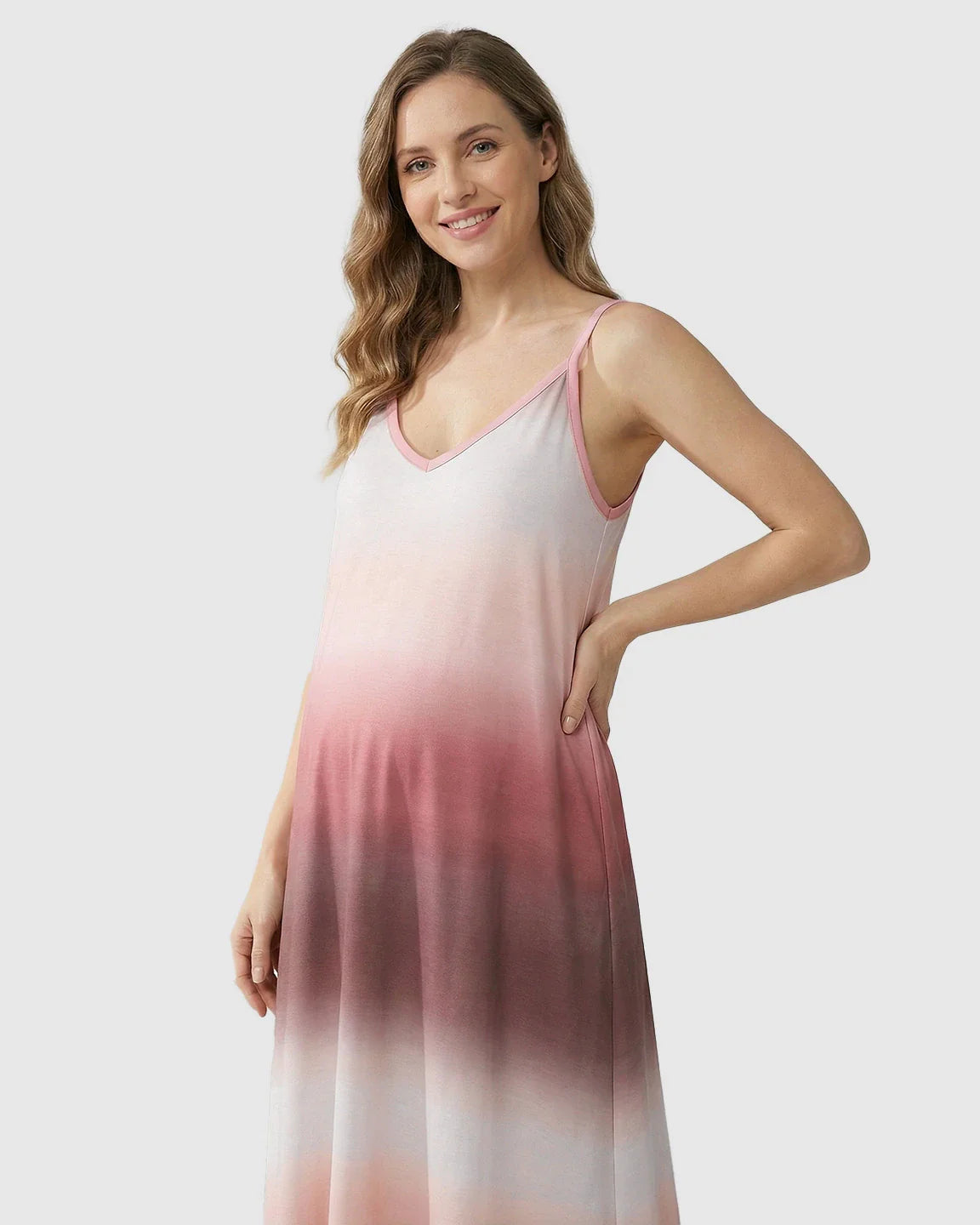 Bump Society – The Comfort Collection: Spaghetti Strap Gradient Maternity Maxi Dress