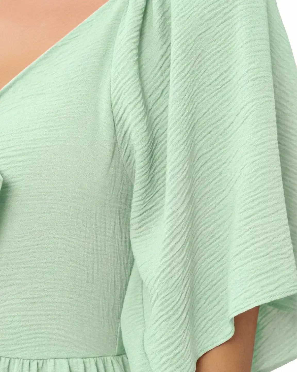 Bump Society – The Comfort Collection: Tie-Knot Front Swing Silhouette Maternity Midi Dress