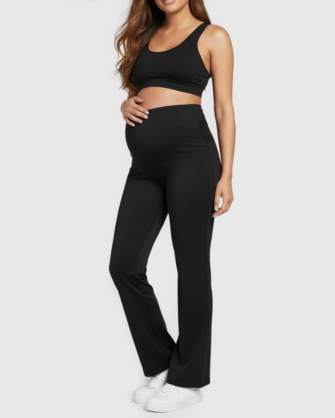 The Support Collection  Cross-Support Wide-Leg Maternity Pants