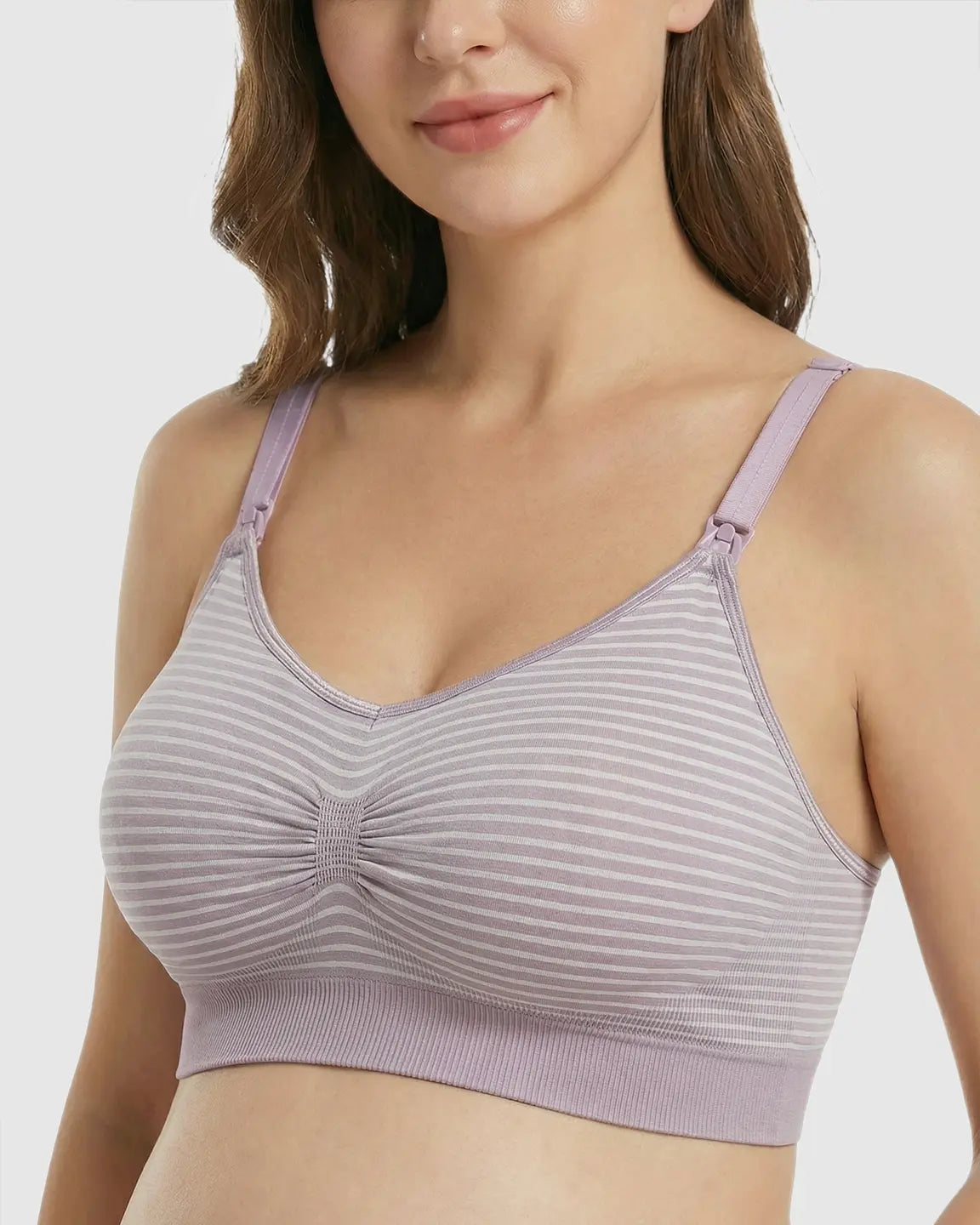 Bump Society – The Nursing Collection: Striped Seamless Maternity Nursing Bra